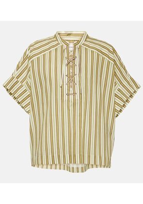 Yves Salomon Striped cotton top