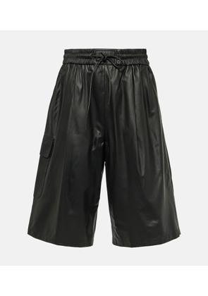 Yves Salomon Leather Bermuda shorts