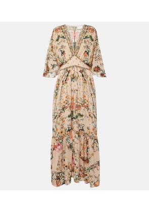 Camilla Floral embellished silk maxi dress