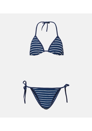 Hunza G Gina striped bikini