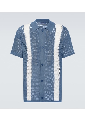 Frescobol Carioca Castillo cotton-blend crochet bowling shirt