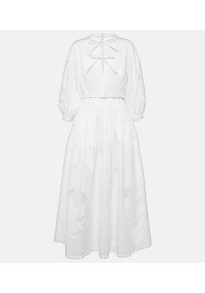 Oscar de la Renta Cotton blend maxi dress