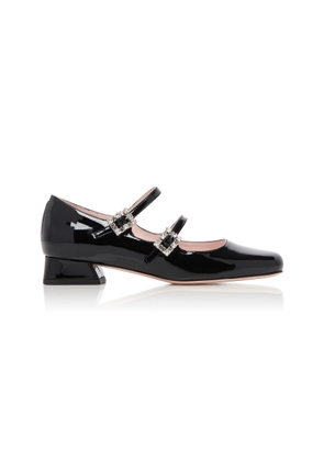 Roger Vivier Mini Tres Vivier Patent Flats - Moda Operandi