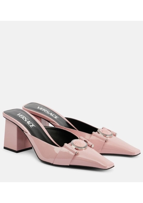 Versace Medusa patent leather mules