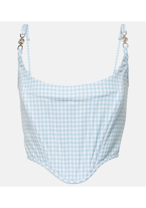 Versace Medusa '95 gingham virgin wool bustier