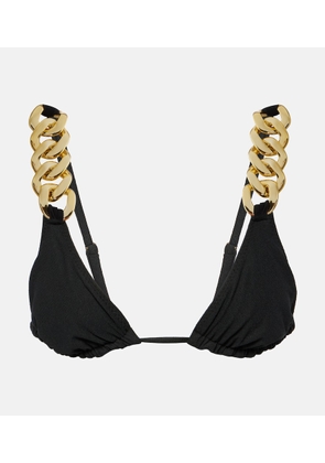 Same Embellished triangle bikini top