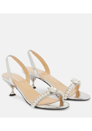 Mach & Mach Diamond Of Elizabeth 55 leather sandals