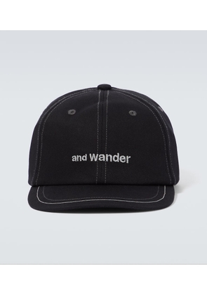 And Wander Logo cotton twill baseball cap