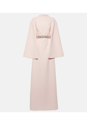 Safiyaa Harper embellished caped gown