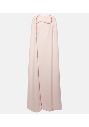 Safiyaa Mattia caped embellished crepe gown