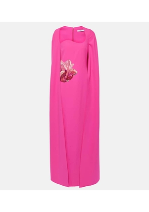 Safiyaa Mattia caped embellished gown