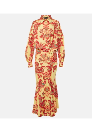 Etro Printed cotton and silk maxi dress