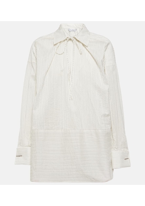 Max Mara Saletta pinstripe cotton and silk shirt