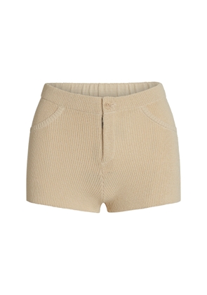 Aya Muse Lysi Ribbed Stretch-Cotton Shorts - Moda Operandi