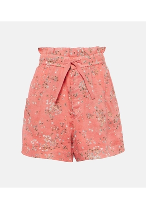 Isabel Marant Ceyane floral cotton and silk shorts