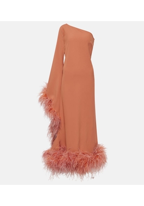 Taller Marmo Ubud Extravaganza feather-trimmed gown