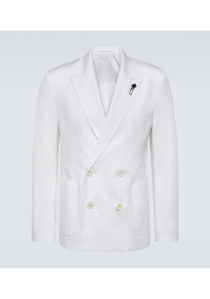 Lardini Double-breasted cotton blazer