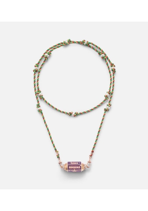 Marie Lichtenberg Prayers Box 18kt rose gold locket necklace with diamonds