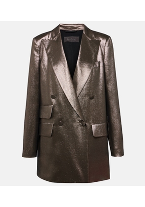 Max Mara Edro silk-blend lame blazer