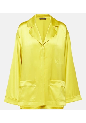 Max Mara Elegante Vasaio silk pajama shirt