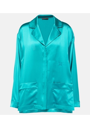 Max Mara Elegante Vasaio silk pajama shirt