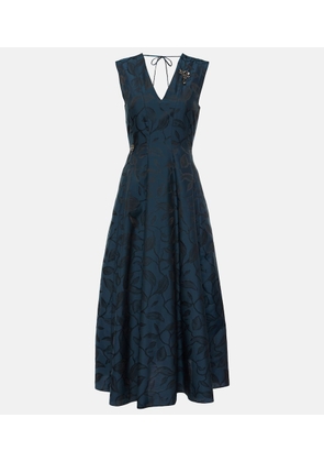 'S Max Mara Diego pleated jacquard midi dress
