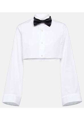 Noir Kei Ninomiya Cropped cotton shirt