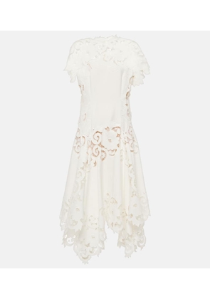 Oscar de la Renta Guipure lace midi dress