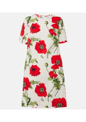 Oscar de la Renta Floral cotton-blend minidress