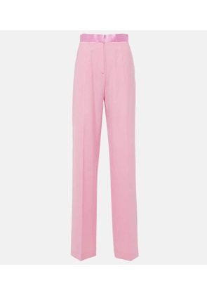 Nensi Dojaka High-rise satin straight pants
