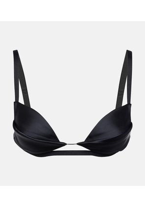 Nensi Dojaka Double Petal satin bra top