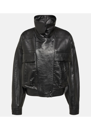 Saint Laurent Leather bomber jacket