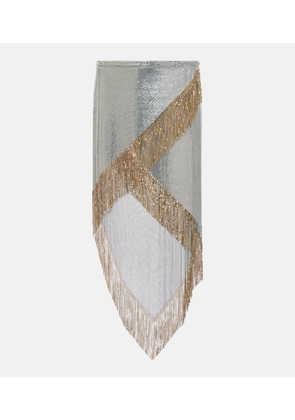 Rabanne Chainmail asymmetric midi skirt