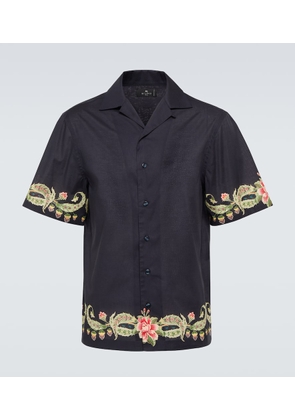 Etro Floral cotton bowling shirt
