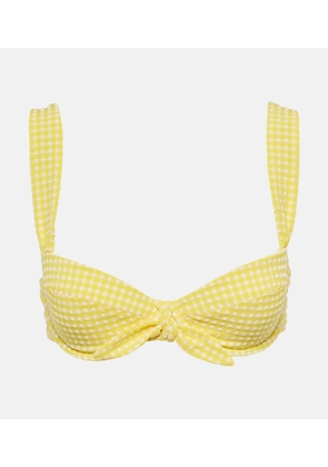 Heidi Klein Cape Town checked bikini top