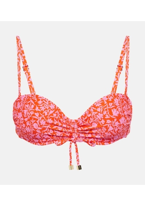 Heidi Klein Limpopo floral ruched bikini top