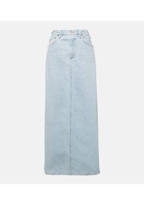 Agolde Astrid Slice denim maxi skirt