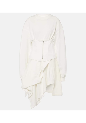 Acne Studios Asymmetric cotton jersey corset dress