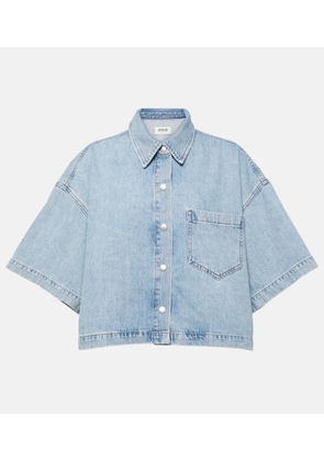 Agolde Rona Box cropped denim shirt