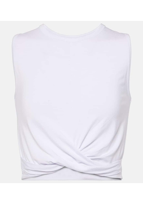 Alo Yoga Cover draped jersey crop top