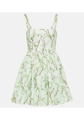 Agua by Agua Bendita Lima printed linen minidress