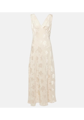 Rixo Bridal Sandrine floral jacquard midi dress