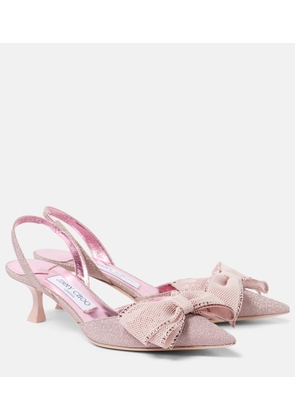 Jimmy Choo Brook 50 glitter slingback pumps