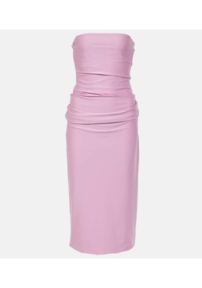 Sportmax Strapless jersey midi dress
