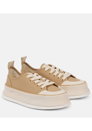 Max Mara Leather platform sneakers