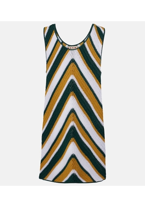 Marni Chevron knitted cotton minidress