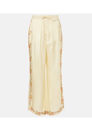 Marni Printed satin straight pants