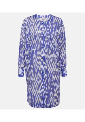 Eres Hurricane printed cotton shirt dress