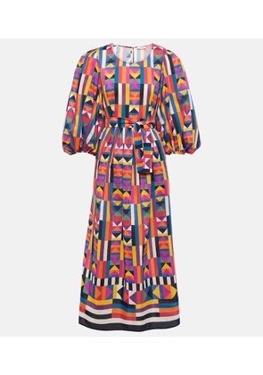 Eres Multiple printed cotton and silk midi dress
