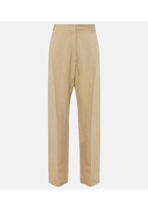 Tove Gabrielle high-rise linen wide-leg pants